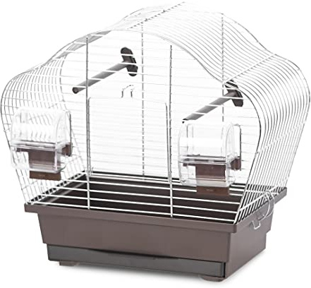 duvoplus, Natural Beta Mini Vogelkäfig, 36,5 x 20 x 34 cm, Braun/Zink, Vögel, Braun/Zink, Vögel