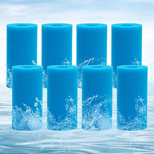 KGIHPC Éponge filtrante type A, filtre en mousse, filtre de piscine, éponge préfiltre en mousse, éponge lavable et réutilisable. (8 pièces)