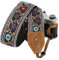 Padwa Lifestyle 2 Wide Classic Crazy Horse Art Cowhide Head Camera Strap - Jacquard Embroidery Floral Vintage Camera Straps for Photographers Gift, Adjustable Shoulder Neck Strap Fits DSLR Cameras