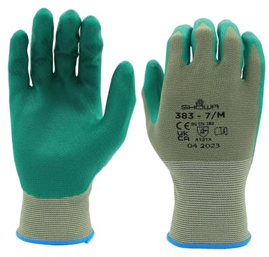 SHOWA 383 Arbeitshandschuhe aus Nitril, biologisch abbaubar, mit Polyfutter, Größe XXL, 12 Paar