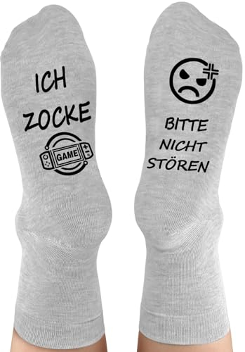 Dealswin Lustige Gaming Socken Gamer Geschenk Mit Spruch Bitte Nicht Stören Ich Zocke Zocken Socken Lustig Neuheit Geschenke Für Zocker Männer Herren Frauen Damen Weihnachts Valentinstag Geburtstag