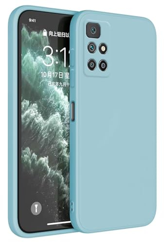 HAFFAN Funda de Silicona TPU Compatible con Redmi 10 / Redmi 10 2022 (6.5 Inches), Carcasa Protectora para Teléfono Móvil - Azul Claro