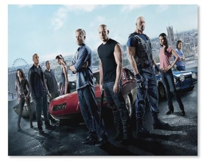 HAIDU 5D DIY Diamond Painting Kit, Fast and Furious Movie Character Poster, runder Harz-Diamant-Kreuzstich, Heimdekoration, Geschenk(Round Diamond) 30x40cm-119