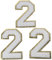 YYlingx 3 PCS White Chenille Numbers Patch Glitter Numbers Patches Iron on Large Size Number Patches for Clothing Fabric Bags DIY
