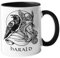Personalisierte Wikinger Tasse | Motiv Odin | mit Namen personalisiert, Keramik Kaffeetasse Metbecher mit Wunschname 330 ml V42