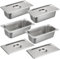 SUMNACON 4 Pcs Stainless Steel 1/3 Size Steam Table Pans with Lids, 10cm Depth Food Service Organizer Hotel Pan Storage Catering Plate Kitchen Dining Plate Storage Pan for Restaurant Buffet Party