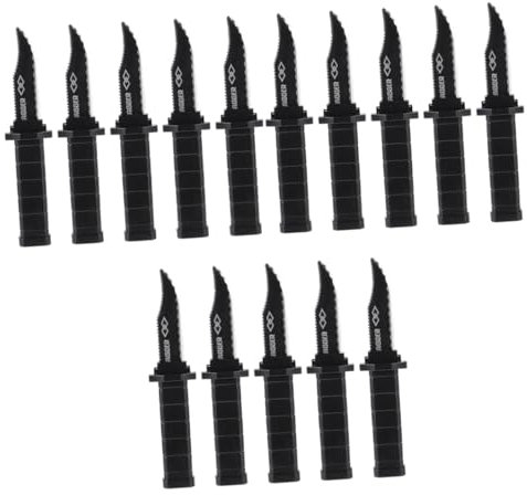 30 Pz Allungabile Trucco Costume Trucco Giocattolo Bomboniera Giocattolo Giocattolo Di Oggetti Di Scena Di Halloween Taglierino Plastica Black TOYANDONA