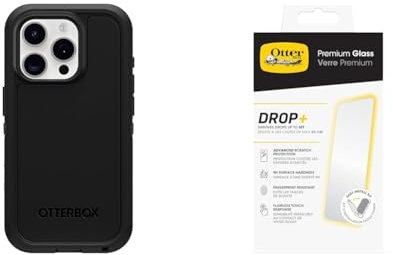 OtterBox Defender XT Apple iPhone 15 Pro - black - ProPack with Premium Tempered Glass Protector