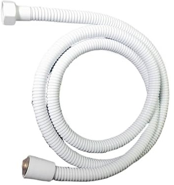 AQXYUULL Tuyau de Douche Flexible en Acier Inoxydable Blanc de 1,5 mètre(60cm)