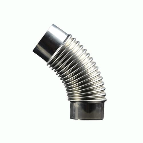 Tubo for Canna Fumaria, Tubo for Canna Fumaria A Gomito A 45° In Acciaio Inossidabile Curva for Canna Fumaria Multipla Tubo di Scarico Fumi Dello Scaldabagno A Gas(120mm)