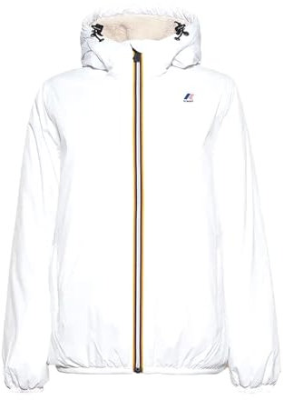 K-WAY Veste courte pour femme le Vrai 3.0 Claudette ourson K2113QW 001 Blanc Taille 6 (L), Blanc, L taille courte
