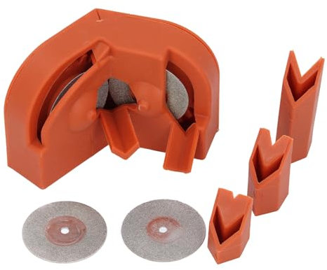 Multipurpose Drill Bit Grinding Sharpener, Portable Power Drill Bit Sharpeners, Drill Press Sharpening System Drill Bit Sharpener for All Bits (Orange)