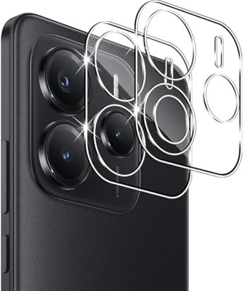 GEEMEE Pellicola Fotocamera per Xiaomi Redmi Note 14 5G Vetro temperato Protezione, 9H durezza Camera Vetro temperato, Anti Graffi HD Trasparenza Fotocamera Protettiva Screen Protector Film