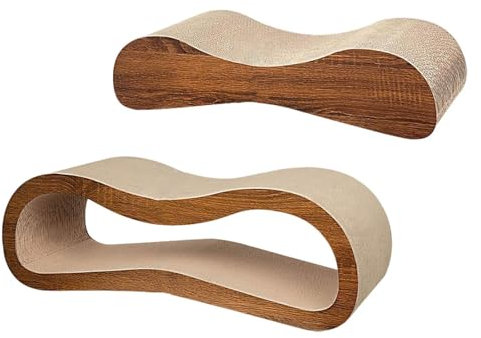 Colcolo Katzenkratzer -Karton -Couch -Sofa -Training Spielzeug reversibler Möbelschutz Katzenpadel Lounge Bett zum Schlafen, S