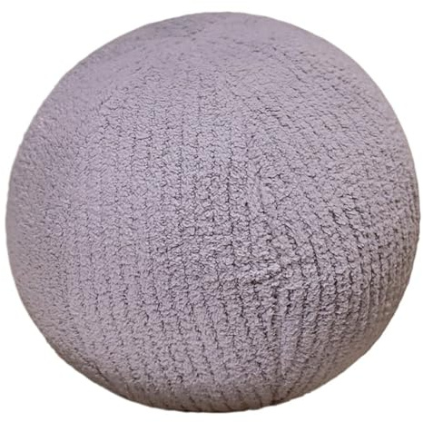 KUKUShining Ball Plüsch Kissen, Weiches Kugelförmiges Wurfkissen Rundes Dekokissen Ballkissen Plüschtier Zierkissen Für Sofa Couch Auto Oder Bett(Gray)