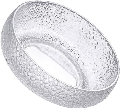 Saladier en Verre Ménager Transparent pour Fruits, Salade et Desserts | Saladier Verre Modèle Chic, Surface Lisse, Adapté aux Repas à Domicile L'hôtellerie