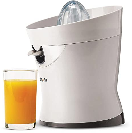 Tribest CitriStar CS-1000 Electric Citrus Juicer with Stainless Steel Strainer and Spout (White)