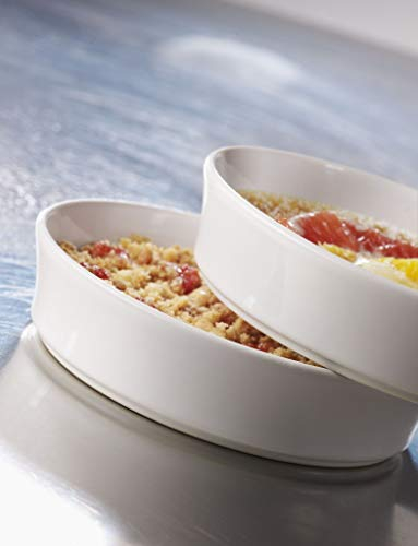 Revol 612507 Assiette Crème Brulée Porcelaine Blanc 3,5 cm