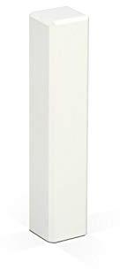 KGM Eckturm – Weiß lackierte Innen-, Außenecke oder Verbinder zwischen den Sockelleisten – Auch als Endkappe, Abschluss & Endstück geeignet – Maße: 21 x 21 x 95 mm – 1 Stück