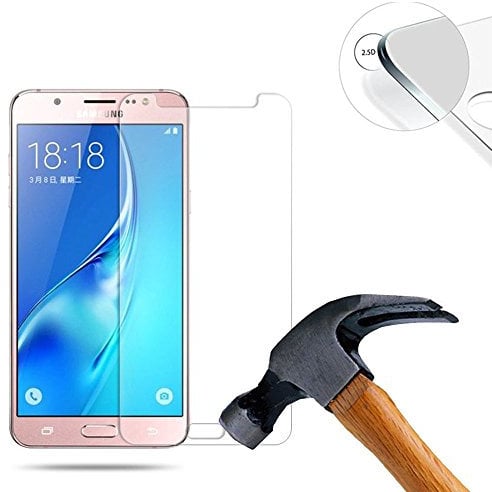 HQ-CLOUD lot de 2 Films Vitre Verre Trempé de protection d'écran pour Samsung Galaxy J7 (2016) J710F - TRANSPARENT