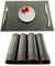 KOKAKO Platzsets (4er Set), Rutschfest Abwaschbar Tischsets,PVC Abgrifffeste Hitzebeständig Platzdeckchen,Schmutzabweisend und Waschbare,Platz-Matten für küche Speisetisch,Silber