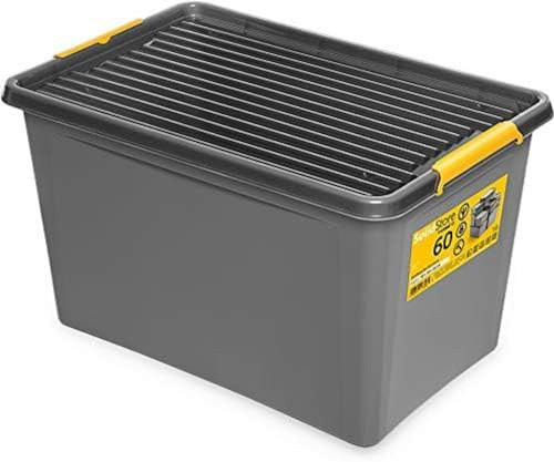 SolidStore stoß- und sturzfeste Rollbox; Aufbewahrungsbox Box 60L mit Rollen