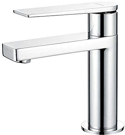 GRIFEMA Lyon - Grifo de lavabo, mezclador monomando baño, Cromo [Exclusivo en Amazon]