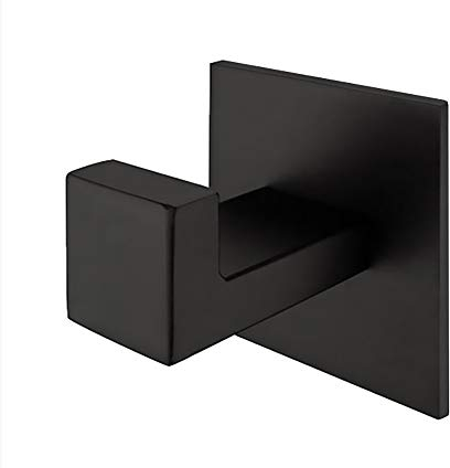 Celbon Handtuchhaken ohne Bohren Kleiderhaken Selbstklebend Bademantelhaken 304 SUS Edelstahl für Bad (Schwarz)