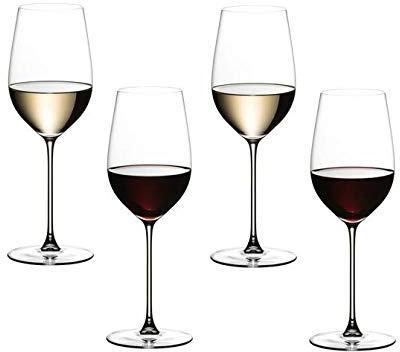 RIEDEL Veritas Riesling/Zinfandel Rot oder Weißweinglas 4er Set (2x 6449/15) Vorteilsset