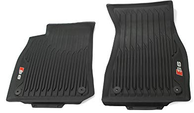 Audi 4K1061221A041 Gummi Fußmatten 2X vorn Gummimatten Allwettermatten rot/schwarz, mit S6 Schriftzug