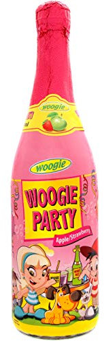 Succo di Mela e Fragola Gassato | Woogie Party Apple | 3 Bottiglie 75 cl | Kids DrinK | Bevanda Analcolica per Bambini