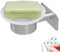 bremermann Bad-Serie Piazza Tape - Seifenschale ohne Bohren, mit Klebepad - selbstklebend, ideal für Bad und Dusche, Seifenhalter, aus Glas und Edelstahl matt