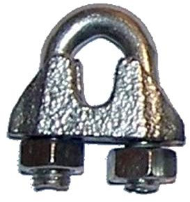 50 Stück Drahtseilklemmen 8 mm Bügelform Seilklemmen Seilklemme verzinkt