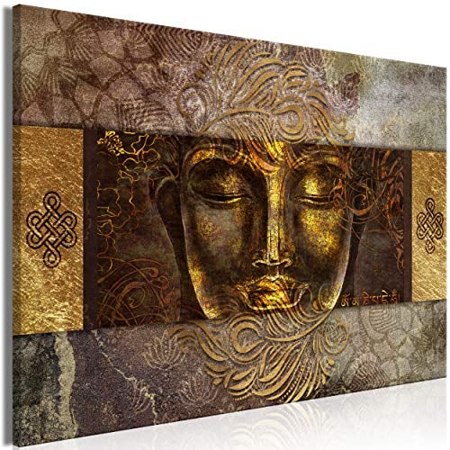 decomonkey Bilder Buddha 120x80 cm 1 Teilig Leinwandbilder Bild auf Leinwand Vlies Wandbild Kunstdruck Wanddeko Wand Wohnzimmer Wanddekoration Deko Zen Orient Abstrakt