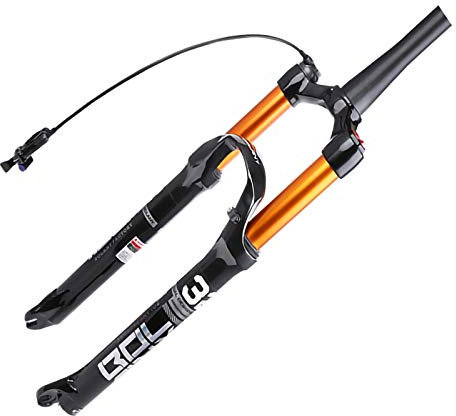 STRTG Forcella Ammortizzata per Mountain Bike Lega di Magnesio 26/27,5/29 Pollici Disco/V-Brake Escursione 100Mm Forcella Ammortizzatore A Pressione d'Aria D,26 Inches