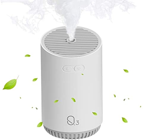 Humidificador inalámbrico,Ambientador Humidificador Ultrasónico, Difusor de Aromas con 7 Colores LED,Apagado Automático sin Agua, Funciona hasta 12 Horas (320 ml)