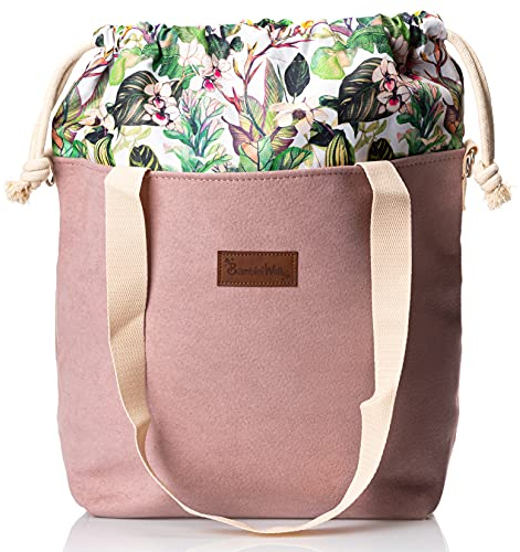BAMBINIWELT Wickeltasche Schultertasche Shopper Babytasche Windeltasche aus LEDER für Kinderwagen Buggy (Modell 7)