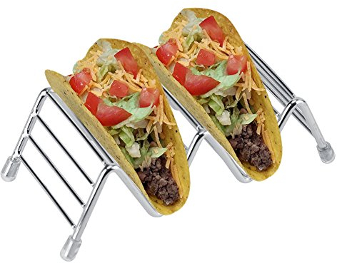 Soporte para Taco,Soporte para Taco Forma Onda de de Acero Inoxidable,Soporte Tacos Mexicanos,Soporte para Taco Hasta 2 o 3 Tacos Cada Uno para Restaurante, Hogar, Picnic, Fiesta,Bandeja para Tacos
