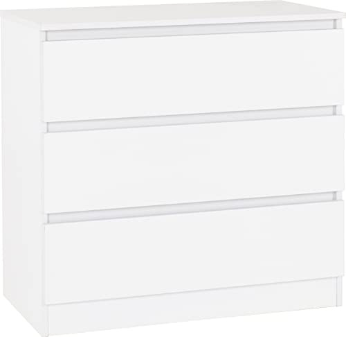 Seconique Malvern 3 Drawer Chest in White