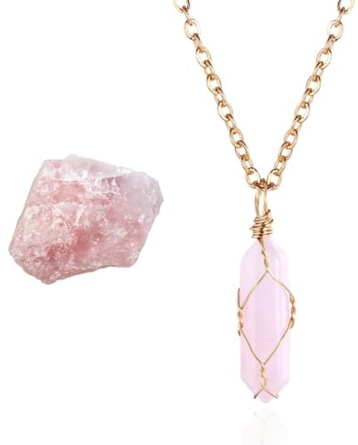 HALUKAKAH Collier en Pierre de Lune - AMOUR LUNAIRE - Fil Arbre de Vie Fait Main Plaqué Platine/18 Carats Or,Pendentifs en Forme de Hexagonale en Cristal Naturel et Chaîne de 50cm,Cadeau pour Elle