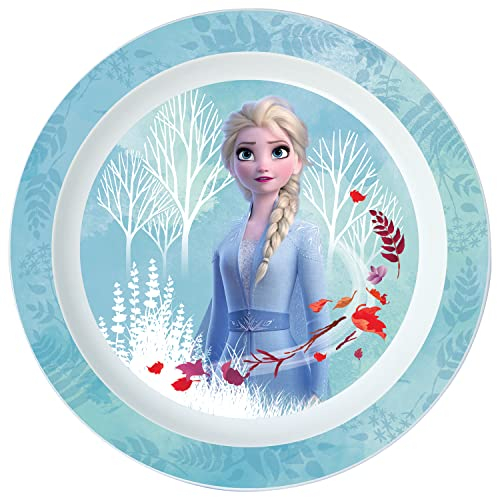 La Reine des Neiges Assiette plate incassable pour les plats à viande, les collations, la salade et les accompagnements Diamètre environ 20 cm