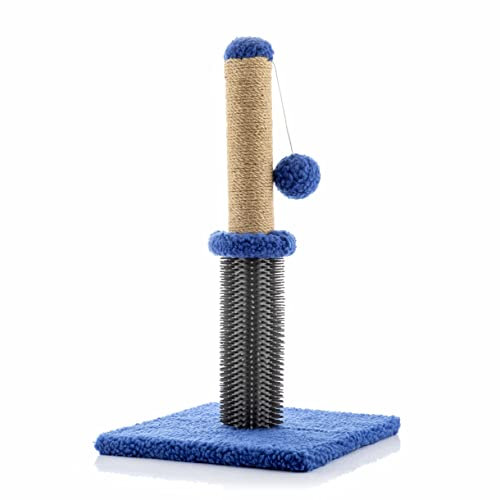 InnovaGoods® Poste rascador masajeador con Pelota para Gatos Miausage, satisface Las Necesidades de Aseo de tu Gato, con Postes de sisal y Pelota de Peluche