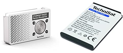 TechniSat DIGITRADIO 1 – tragbares DAB+ Radio mit Akku, Silber & Akku zu DIGITRADIO 1/2, TECHNIRADIO RDR, TECHNIRADIO 6 IR (BL-5C, 3.7 V und 1050 mAh