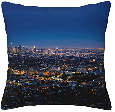 Los Angeles Sky Kissenbezug, quadratisch, weich, für Couch, Schlafzimmer, Sofa, Wohnzimmer, Bett, Stuhl