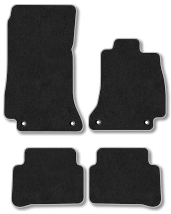 Mercedes E-Class (2016-2023) [Estate, Saloon] Carpet Car Mats | Grey Edge Trim Tailored Fit Floor Mats Full Coverage Protection Accessories Easy Clean Anti Slip Made in the UK