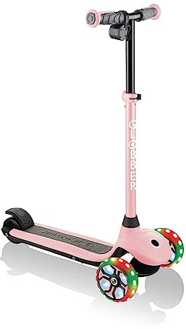 Globber - E-Motion 4 - Monopattino elettrico a 3 ruote per bambini, rosa chiaro