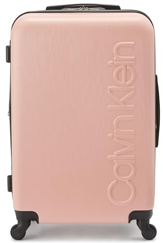 Calvin Klein Damen Hard Side Upright Spinner Leichter Koffer, Mellow Rose, Medium, Harte Seite aufrechter Spinner Leichter Koffer