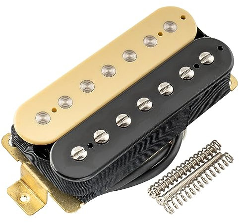 Artec HBA117 Alnico 5 Descubierto Pastilla Humbucker Mástil Pickup 9,2K para Guitarra Eléctrica 7 Cuerdas, Zebra