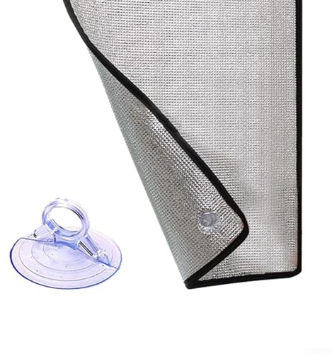 Oniissy Doppelte Luftpolsterfolien-Isolierung, wärmereflektierend, 7 mm dick, doppellagige Aluminium-Isolierfolie, für Dachboden, Boote, Wohnwagen, Zuhause, Wand, Dachschuppen, Silber (50 x 50 cm)