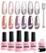 AIMEILI Magnetic Gel Nail Polish Set with Magnetic Stick, 6pcs Moonlight Ceramic Cat Eye Gel Nail Varnish UV LED Nail Art Manicure Pedicure, Easy to Apply 8ml - Gift Kit 59